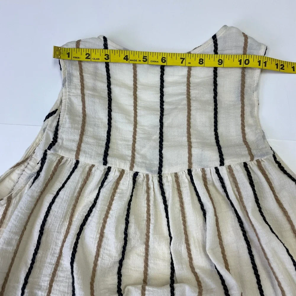 Three Graces London Striped Cotton Midi Dress 10 Beach Resortwear EuroSummer - Picture 14 of 16